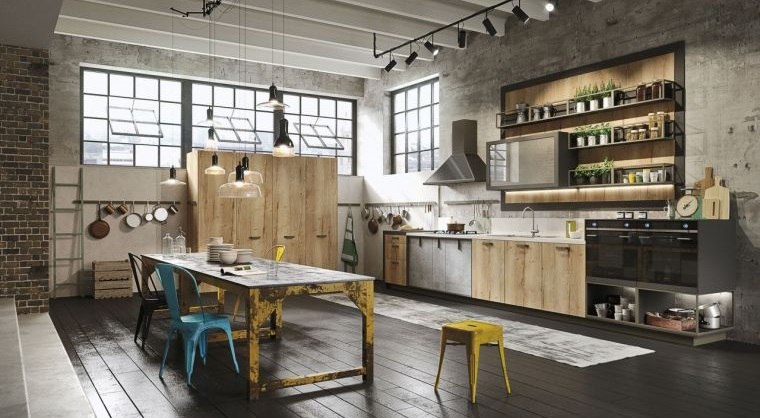 cocinas con estilo diseño industrial maximizar espacios
