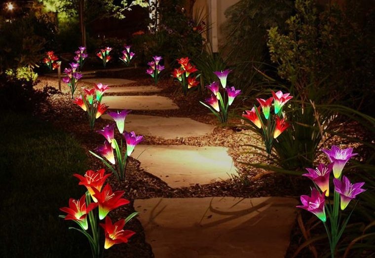 iluminación decorativa formas divertidas para jardin
