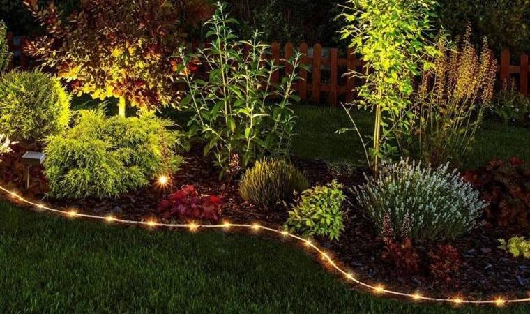 iluminación decorativa sencilla para jardin