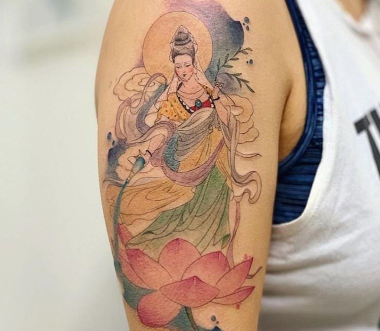 tatuajes para mujeres diosa kwan yin