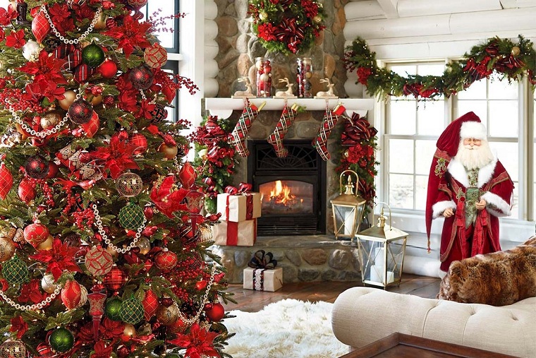 Decoración navideña para⁣ casa-color-rojo