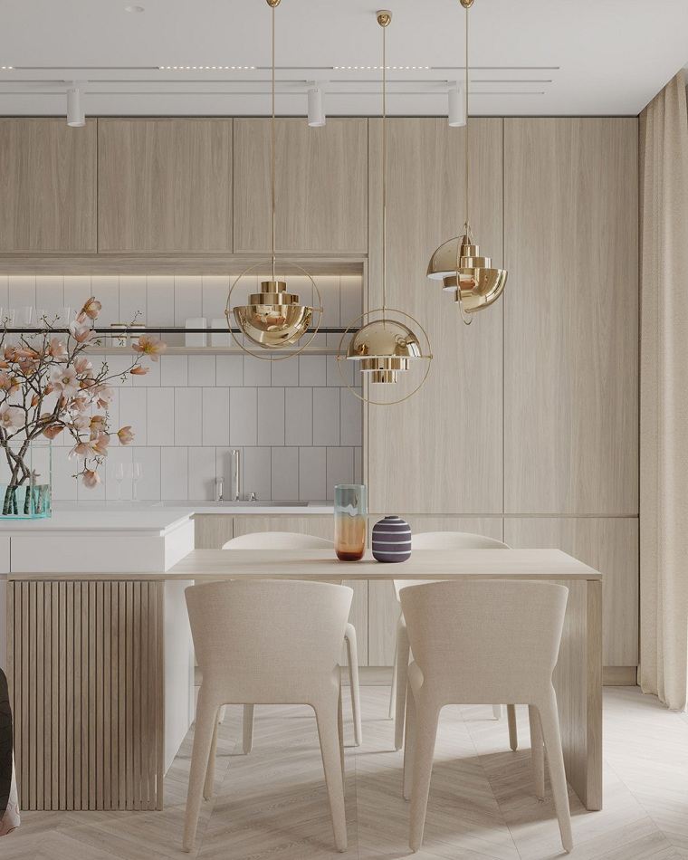 Muebles para cocina 2022-cocina-dorada