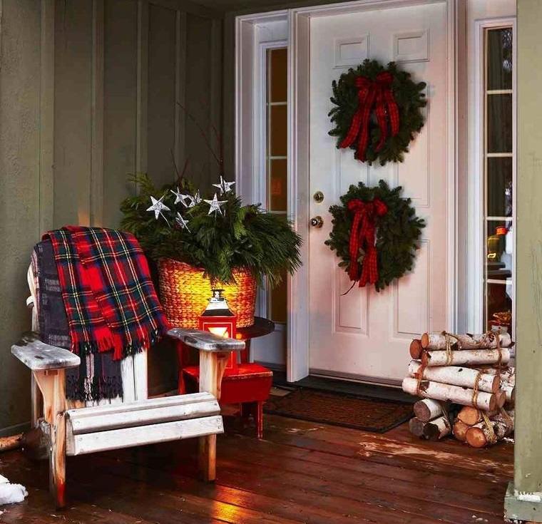 decoracion navideña en porche