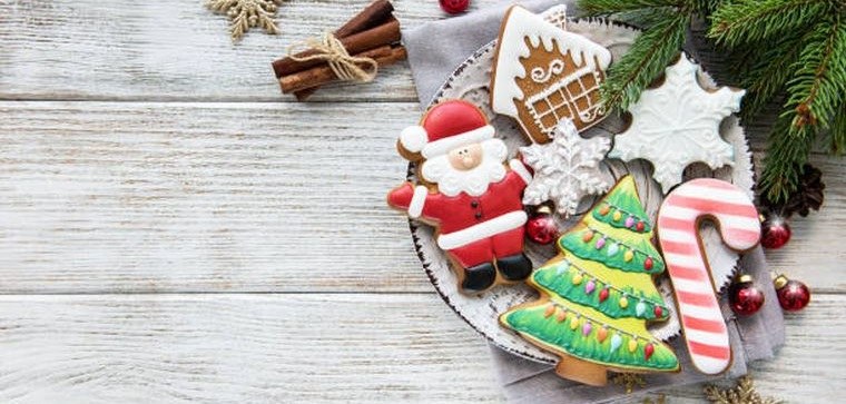 mesa navideña decoracion creativa con galletas
