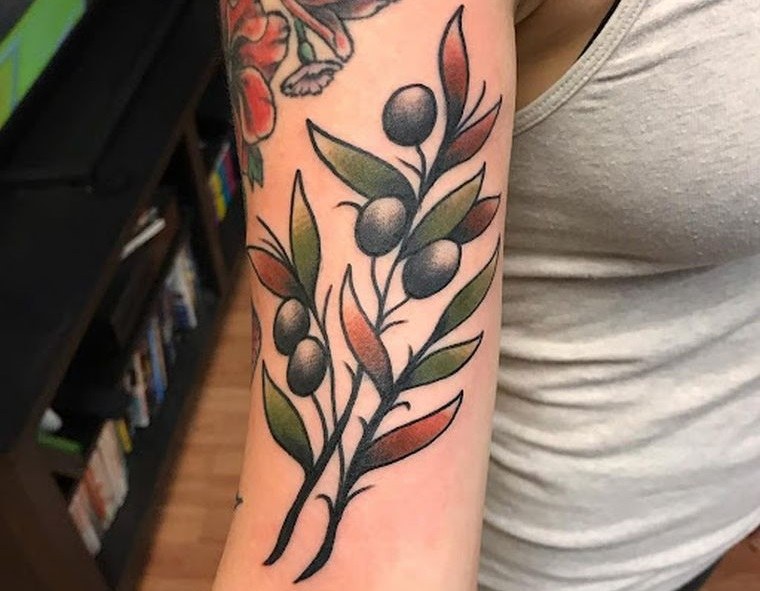 tatuajes de árboles de olivo