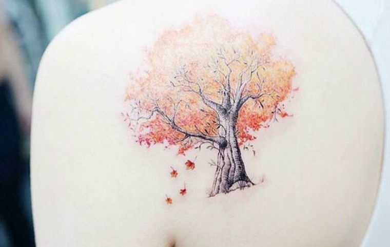 tatuajes de árboles olmo