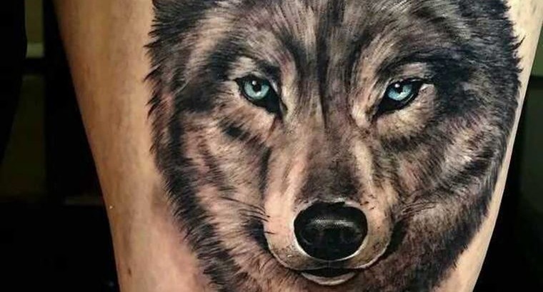 arte en tinta cara de lobo