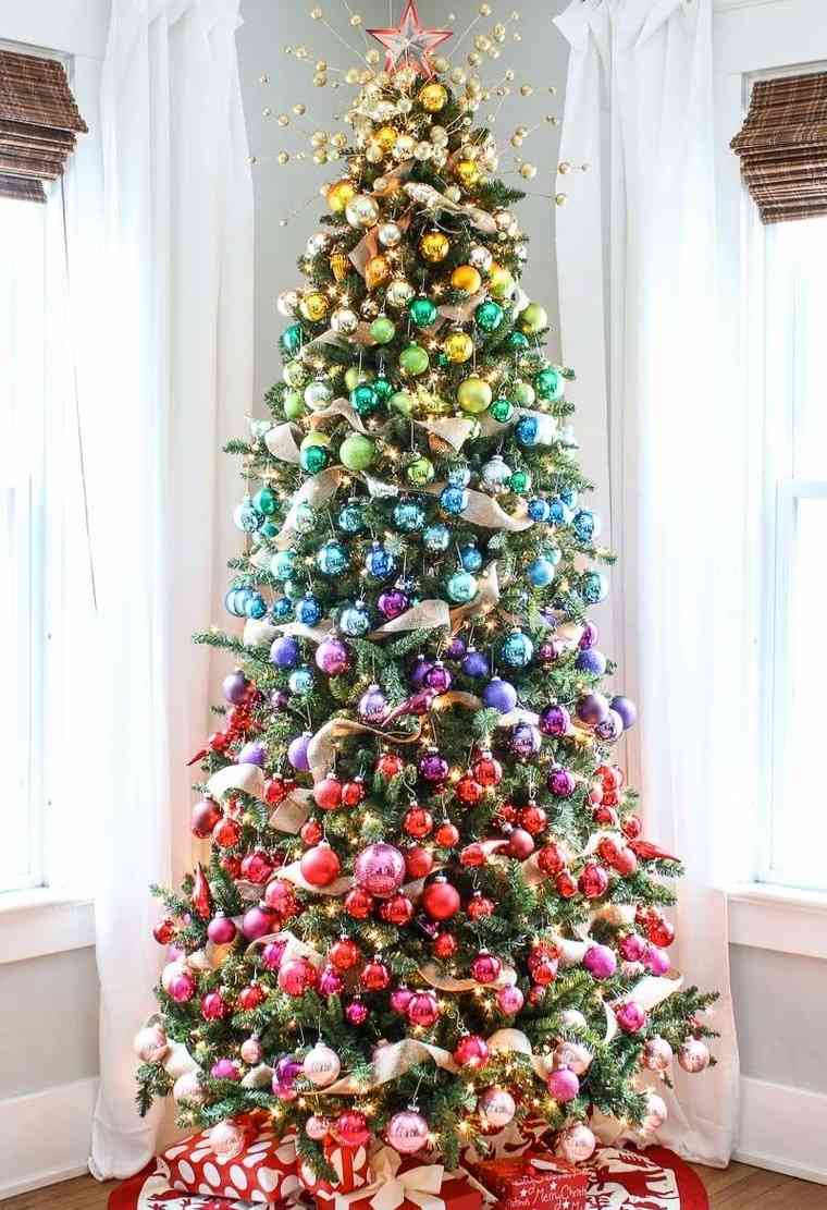 decoracion arcoiris para arbol de navidad
