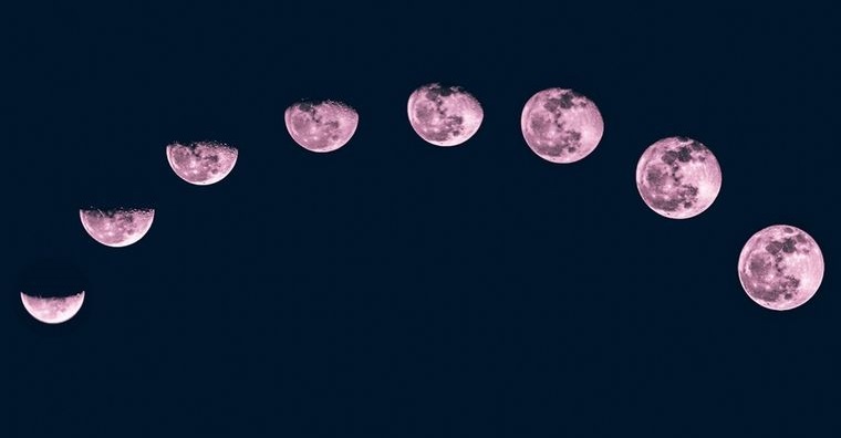 diferentes fases de la luna