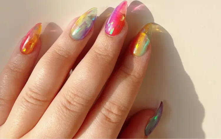 manicura jelly arcoiris