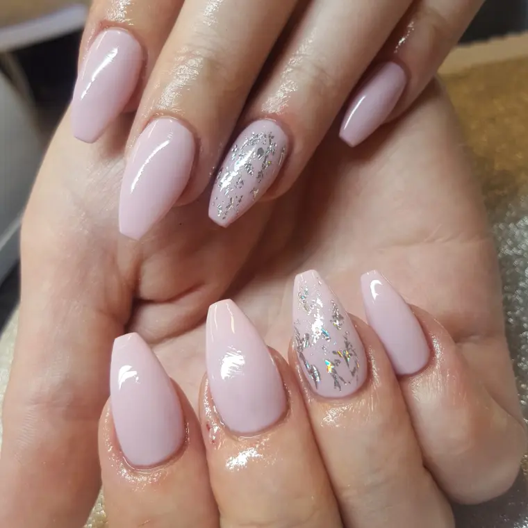 long baby pink nails