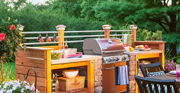 cocina en el patio