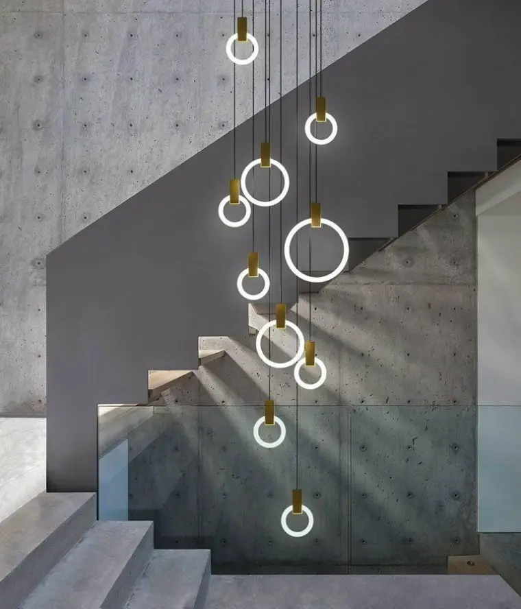 cómo decorar luces escalera
