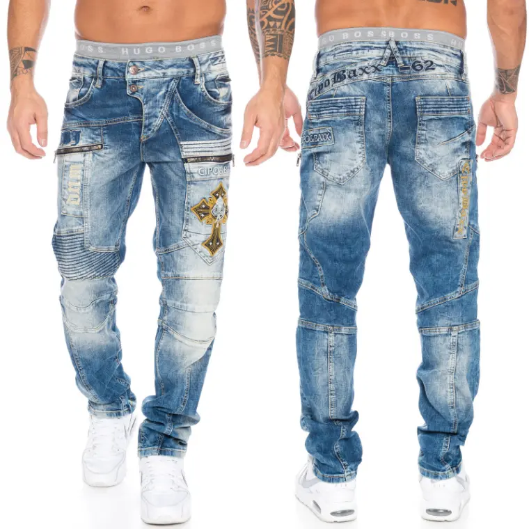 jeans hombre doble cintura