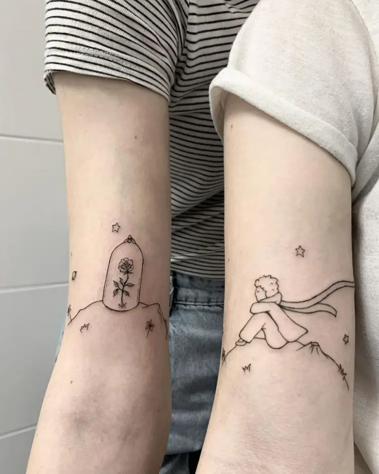 sharing the same dream with minimalist tattoos