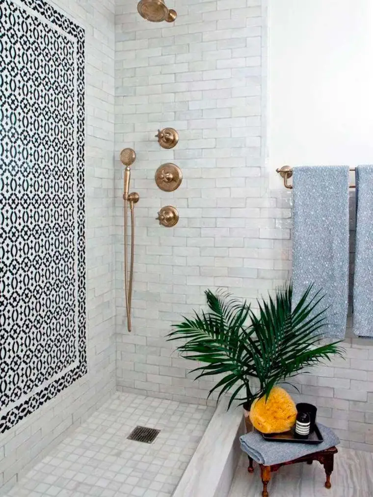mosaicos de chão de banheiro feitos à mão