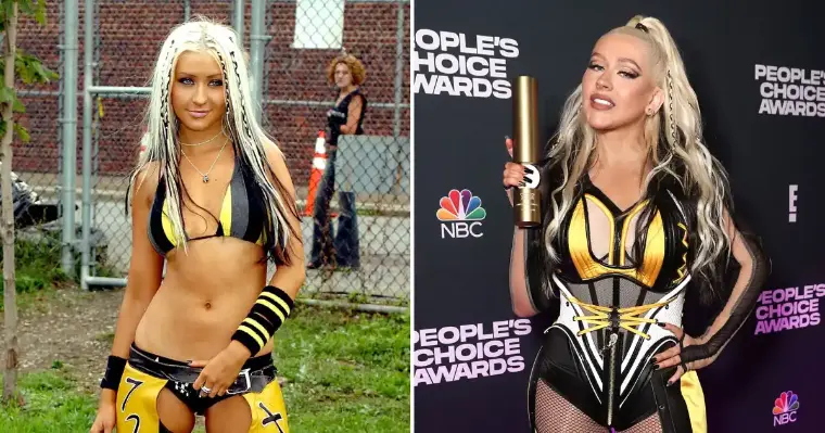 Christina Aguilera antes e agora