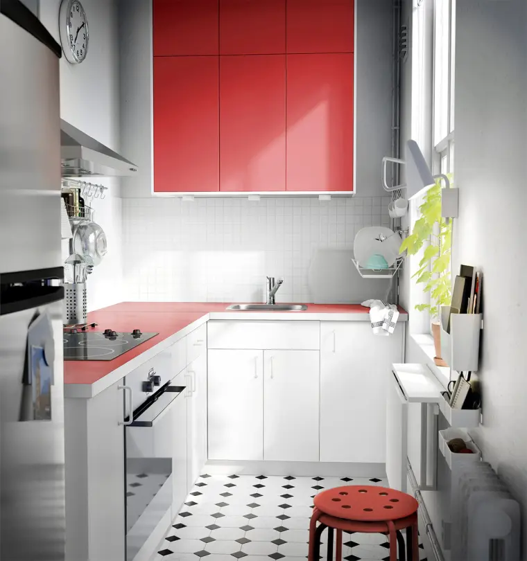 Colores para muebles de cocina diseño de cocina en rojo y blanco