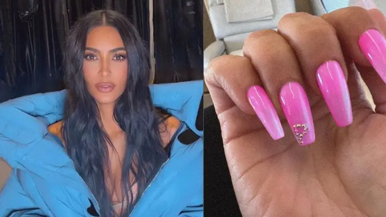 Kim Kardashian e sua manicure da moda