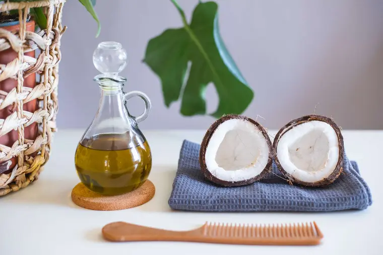 azeite e óleo de coco para cabelos