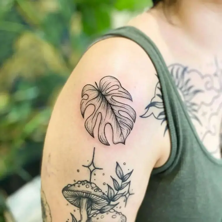 Tatuagens botânicas para usar na primavera
