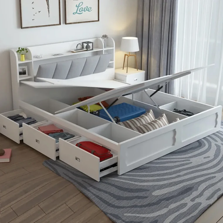 Las camas de almacenaje te permiten tener acceso rápido y fácil a tus pertenencias