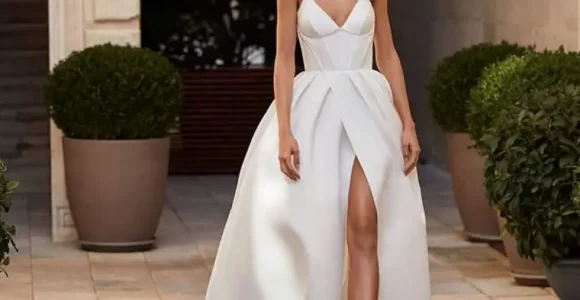 vestido blanco largo moda 2023