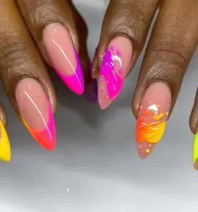 colores con polvos de colores neon