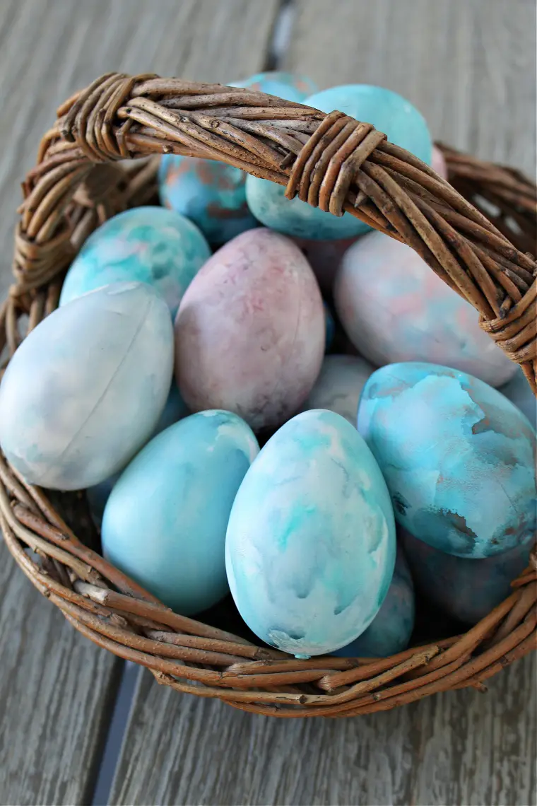huevos de pascua color azul ideas decorar