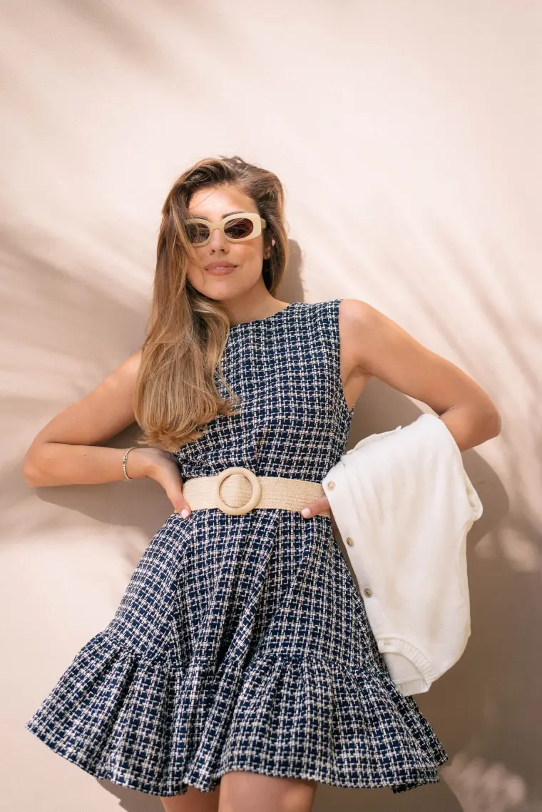vestido de tweed para la primavera