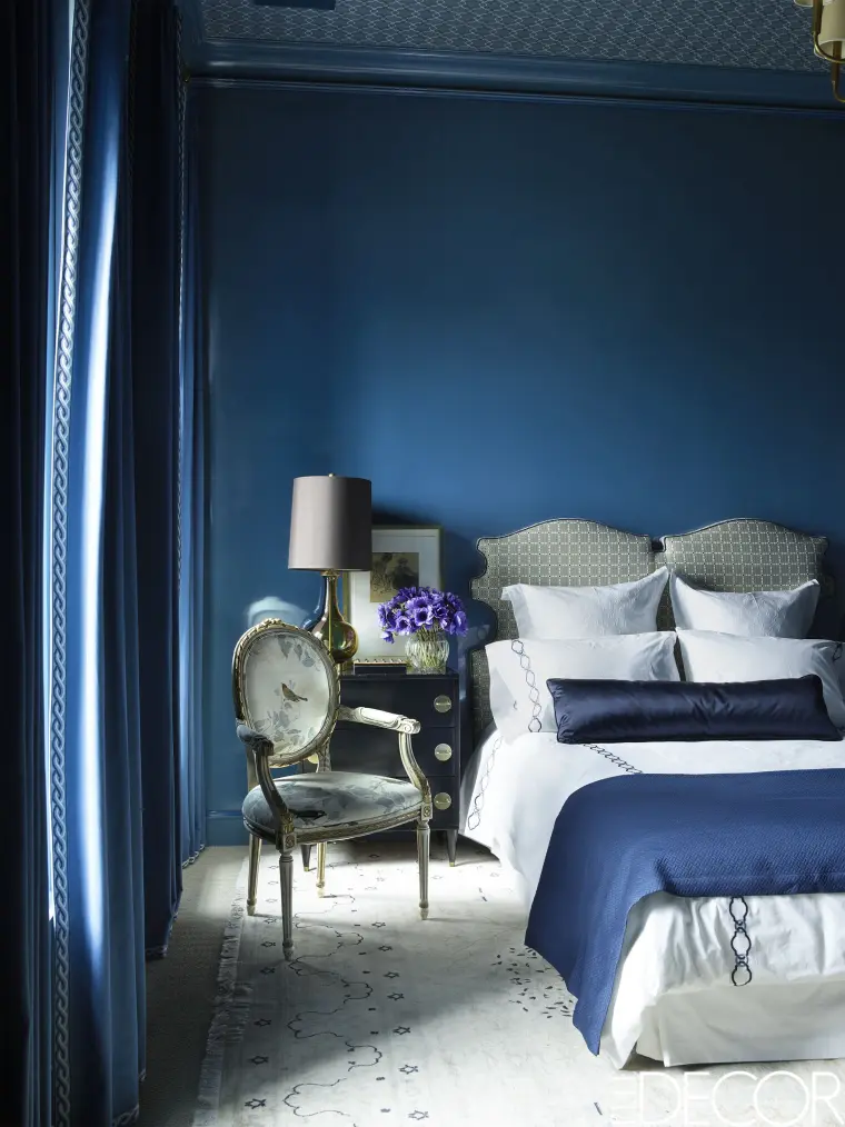 color azul para el dormitorio pequeño