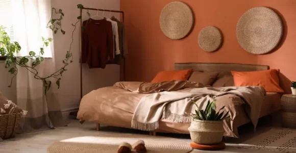 color terracota en el dormitorio 2023