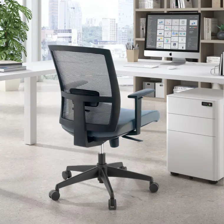 silla de oficina kendo brazos color gris