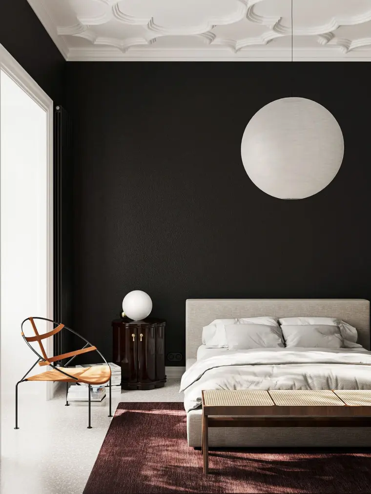 pared de color negro ideas