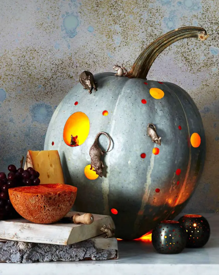 calabazas decoradas con ratas ideas