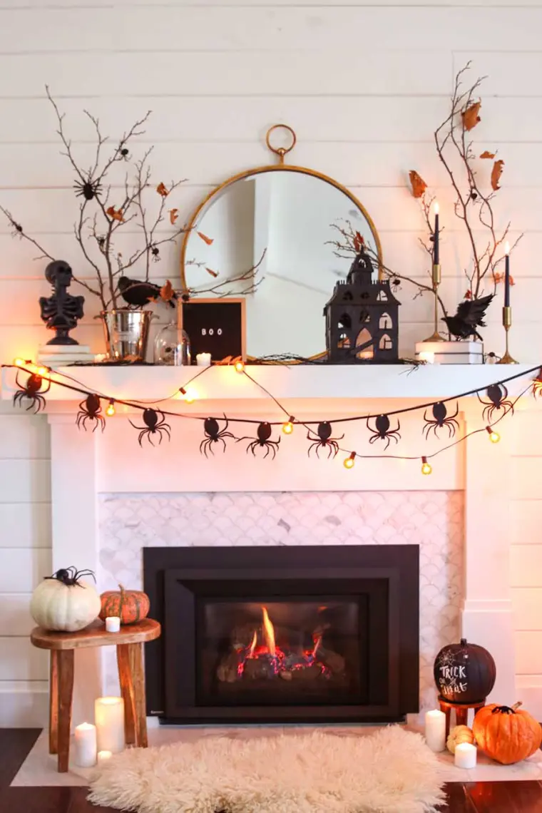 chimenea decorada para halloween ideas